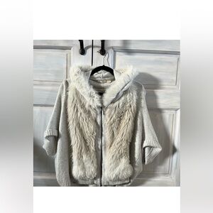Anthropologie Faux Hooded Sweater